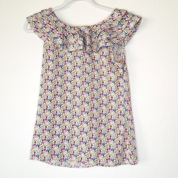 Liberty of London X Target Sleeveless Floral Top Ruffled S - Picture 2 of 6